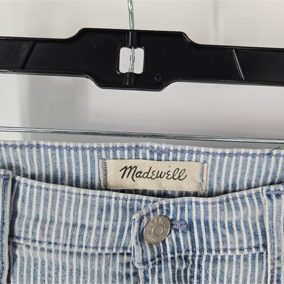 Madewell Piper Stripe 10" High Rise Skinny Crop Jeans 32 - Picture 6 of 13